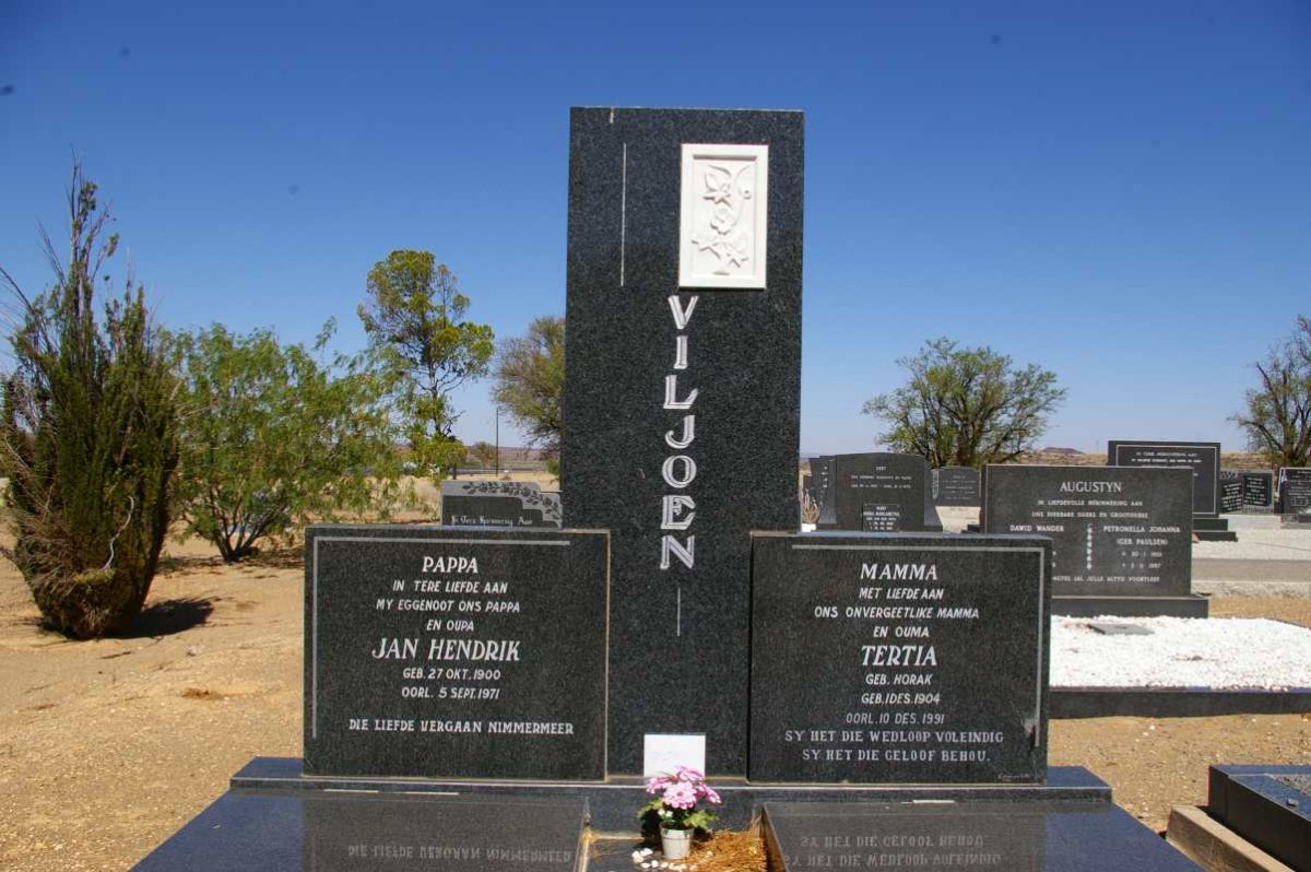 VILJOEN Jan Hendrik 1900-1971 & Tertia HORAK 1904-1991