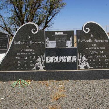 BRUWER Willem F.J. 1900-1976 &amp; Anna M. SCHRADER 1898-1981