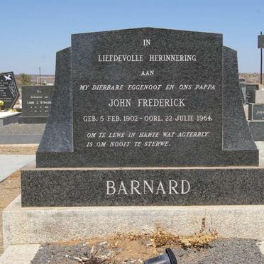 BARNARD John Frederick 1902-1964