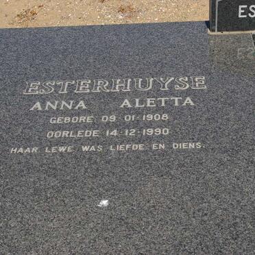 ESTERHUYSE G.M. 1903-1989 :: ESTERHUYSE Anna Aletta 1908-1990