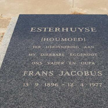 ESTERHUYSE Frans Jacobus 1896-1977 &amp; Elize 1908-1985