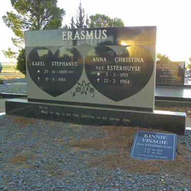 ERASMUS Karel Stephanus 1889-1986 &amp; Anna Christina ESTERHUYSE 1901-1984 :: VISAGIE Kinnie nee ESTERHUYSE 1912-2011