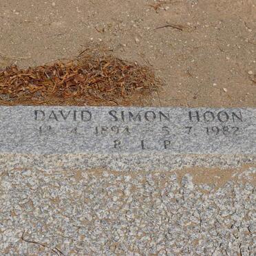 HOON David Simon 1894-1982