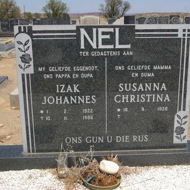 NEL Izak Johannes 1922-1986 &amp; Susanna Christina 1926-