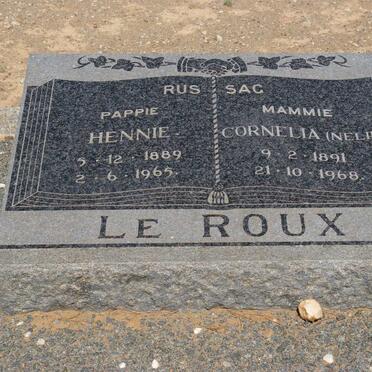 ROUX Hennie, le 1889-1965 &amp; Cornelia 1891-1968