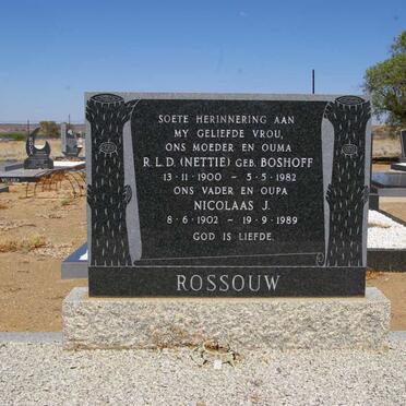 ROSSOUW Nicolaas J. 1902-1989 &amp; R.L.D. BOSHOFF 1900-1982