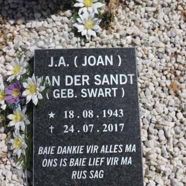 SANDT J.A., van der nee SWART 1943-2017
