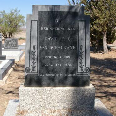 SCHALKWYK David F.C., van 1901-1970