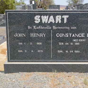 SWART John Henry 1906-1979 &amp; Constance L. EDEN 1910-1093