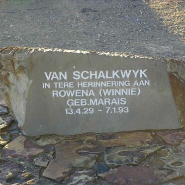 SCHALKWYK Ockert Gerbrand, van 1925-2008 &amp; Rowena MARAIS 1929-1993