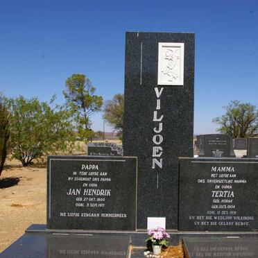 VILJOEN Jan Hendrik 1900-1971 &amp; Tertia HORAK 1904-1991