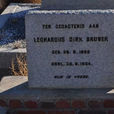 BRUWER Leonardus Dirk 1890-1954