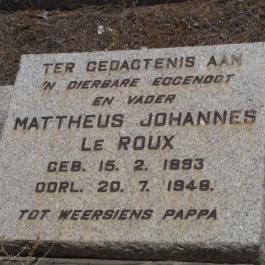 ROUX Mattheus Johannes, le 1893-1948