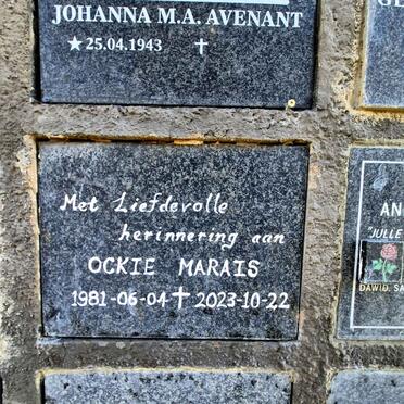 MARAIS Ockie 1981-2023