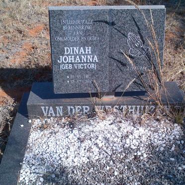 WESTHUIZEN Dinah Johanna, van der nee VICTOR 1912-2004