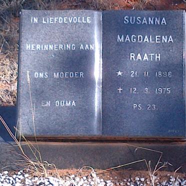 RAATH Susanna Magdalena 1898-1975