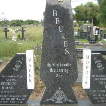 BEUKES Frederick Johan 1942- &amp; Hildegarde Irma 1946-2002