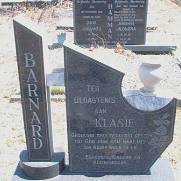 BARNARD Klasie