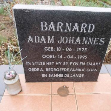 BARNARD Adam Johannes 1925-1995