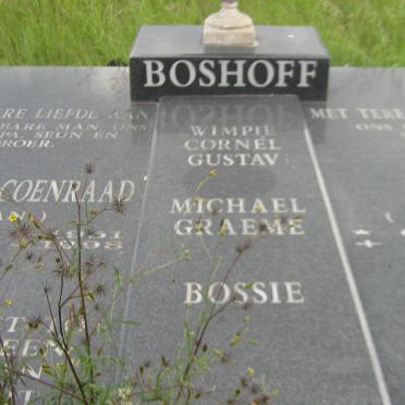 BOSHOFF Johannes Coenraad 1951-1998 &amp; Jeanne GRANT 1951-