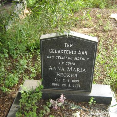 BECKER Anna Maria 1933-2007
