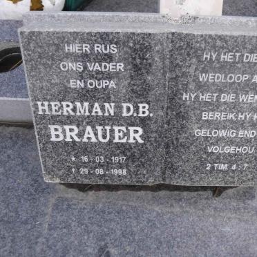 BRAUER Herman D.B. 1917-1998