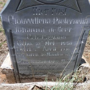 BEER Glouwdiena Pieternella Johanna, de nee GAGIANO 1850-1916