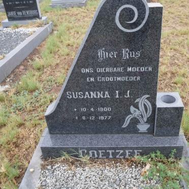 COETZEE Susanna I.J. 1900-1977