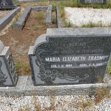 ERASMUS Daniel Elardus 1878-1960 &amp; Maria Elizabeth 1884-1969 