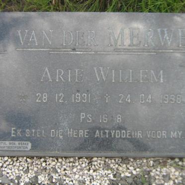 MERWE Arie Willem, van der 1931-1998