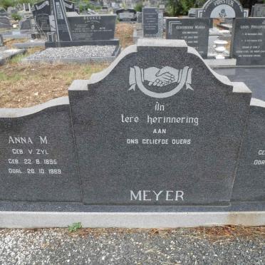 MEYER Willem L. 1894-1979 &amp; Anna M. VAN ZYL 1895-1969