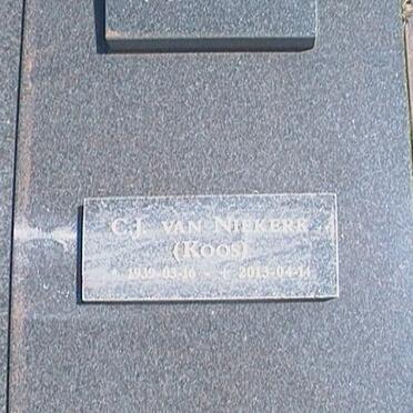NIEKERK C.J., van 1939-2013
