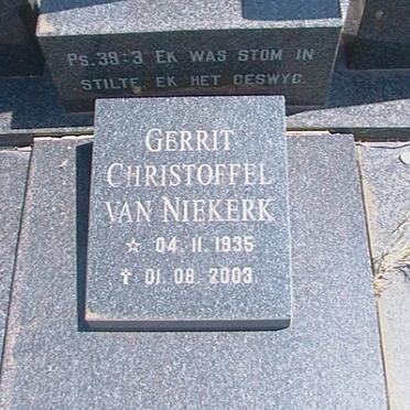 NIEKERK Gerrit Christoffel, van 1935-2003
