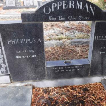 OPPERMAN Philippus A. 1898-1987 &amp; Helena J.C. 1901-1990