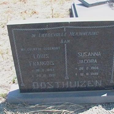 OOSTHUIZEN Louis Francois 1894-1981 &amp; Susanna Jacoba 1906-1995