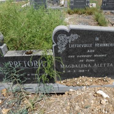 PRETORIUS Johannes Jacobus 1904-1977 &amp; Magdalena Aletta 1918-