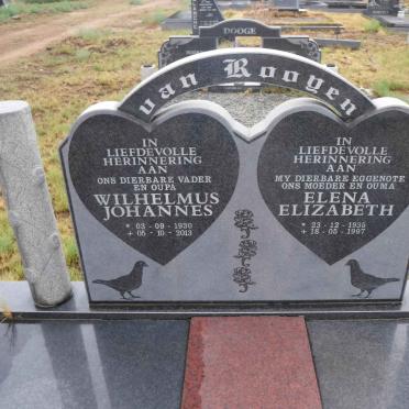 ROOYEN Wilhelmus Johannes, van 1930-2013 &amp; Elena Elizabeth 1935-1997