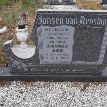 RENSBURG Johannes Jurie, Jansen van 1937-1990