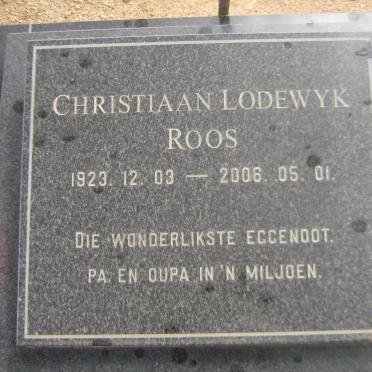 ROOS Christiaan Lodewyk 1923-2006