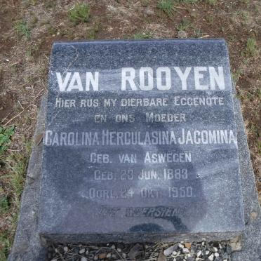 ROOYEN Carolina Herculasina Jacomina, van nee VAN ASWEGEN 1883-1950