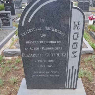 ROOS Elizabeth Gertruida 1892-1988