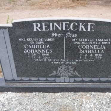 REINECKE Carolus Johannes 1946-2003 &amp; Cornelia Isabella 1945-1999