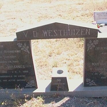WESTHUIZEN Petrus Johannes, van der 1903-1980 &amp; Martha Margareta JANSEN VAN RENSBURG 190?-1985