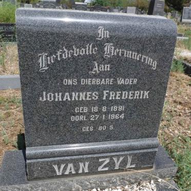 ZYL Johannes Frederik, van 1881-1964