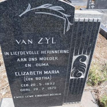 ZYL Elizabeth Maria, van nee BOTHA 1892-1975