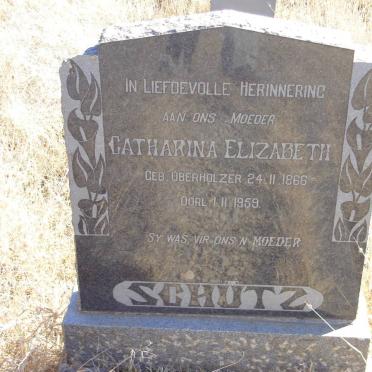 SCHUTZ Catharina Elizabeth nee OBERHOLZER 1866-1959