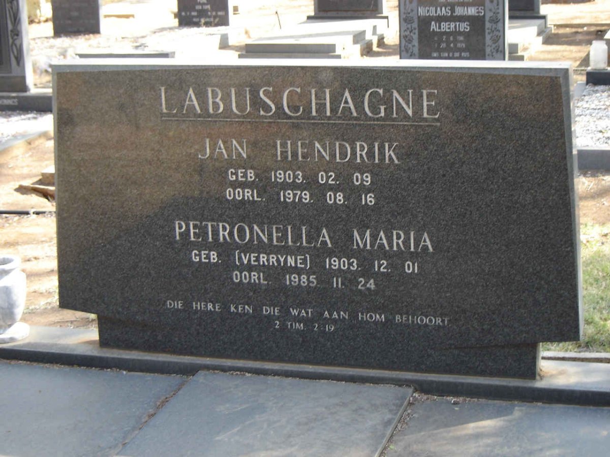 LABUSCHAGNE Jan Hendrik.