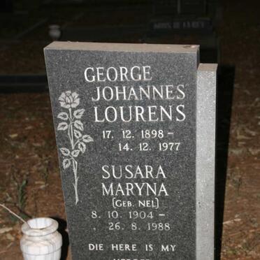 LOURENS George Johannes 1898-1977 & Susara Maryna NEL 1904-1988