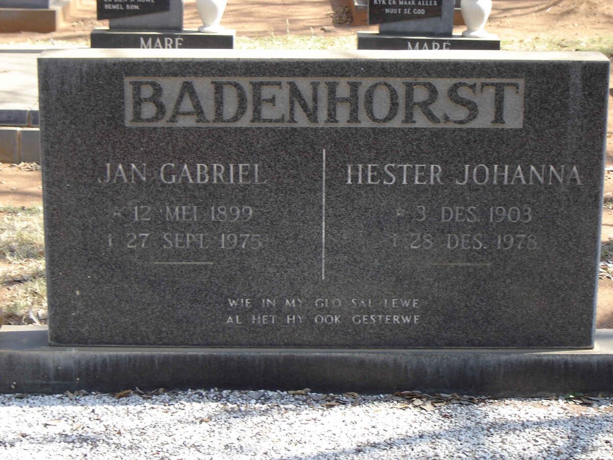 BADENHORST Jan Gabriel