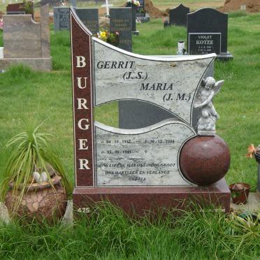 BURGER Gerrit J.S. 1932-2004 &amp; Maria J.M. 1943-